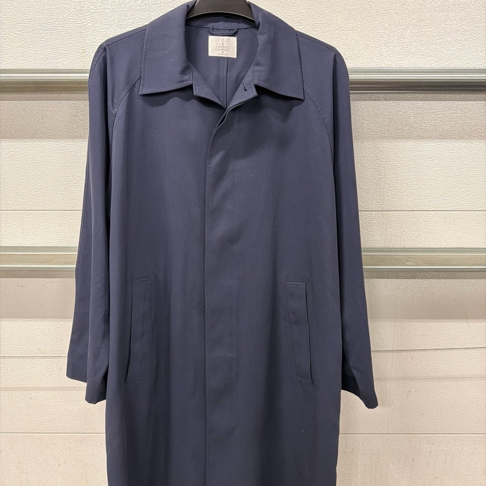 STYLUS Men's Deep Blue Trench Coat